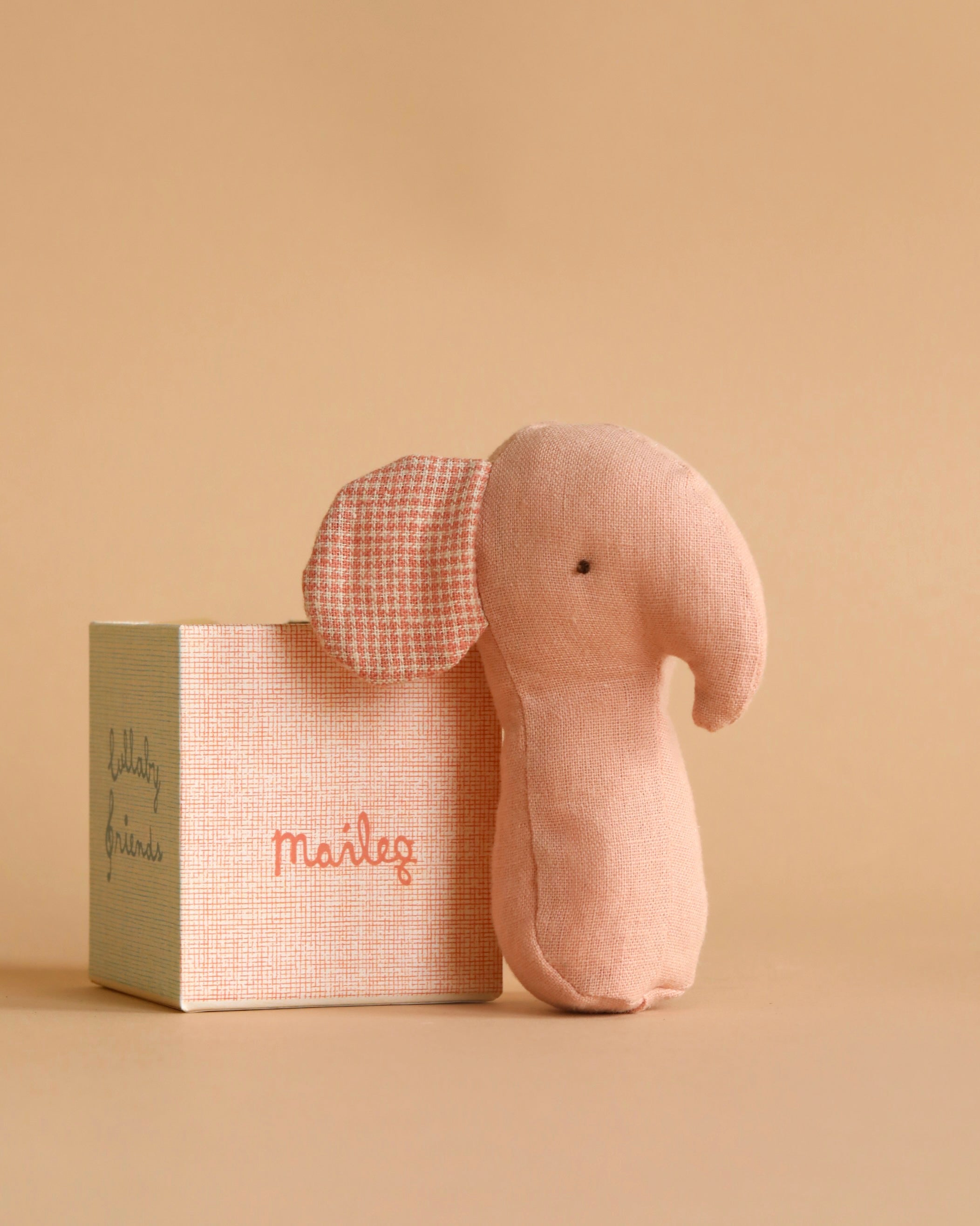 Maileg Lullaby Friend Rattles,  Elephant - Rose