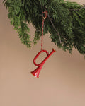 Maileg Metal Ornament - Trumpet, Red