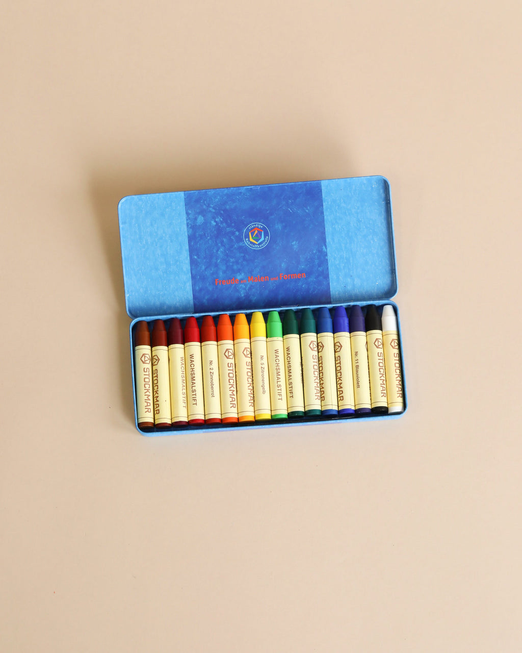 Stockmar Wax Stick Crayons Tin Case - 16 Assorted