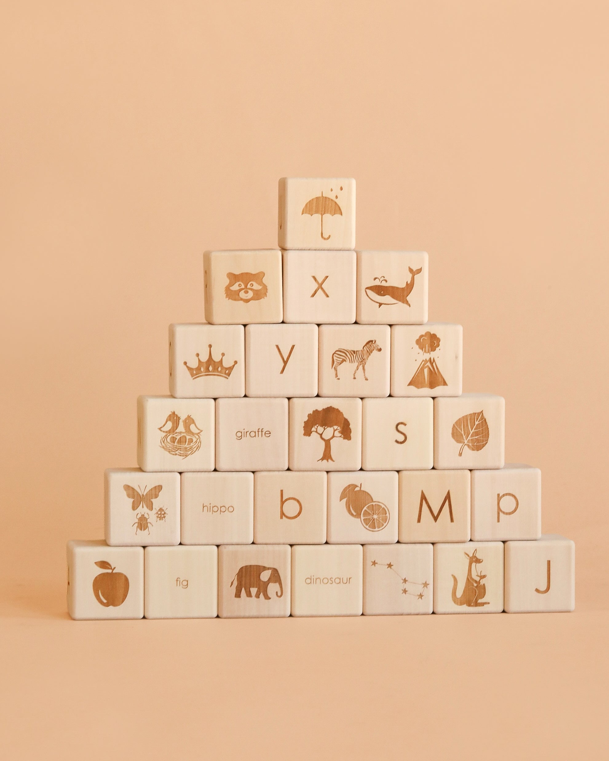 Sabo Concept Alphabet Wooden Blocks - Natural