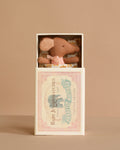 Maileg Sleepy Wakey Baby Mouse in Matchbox - Rose