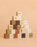 Sabo Concept Alphabet Wooden Blocks - Olive