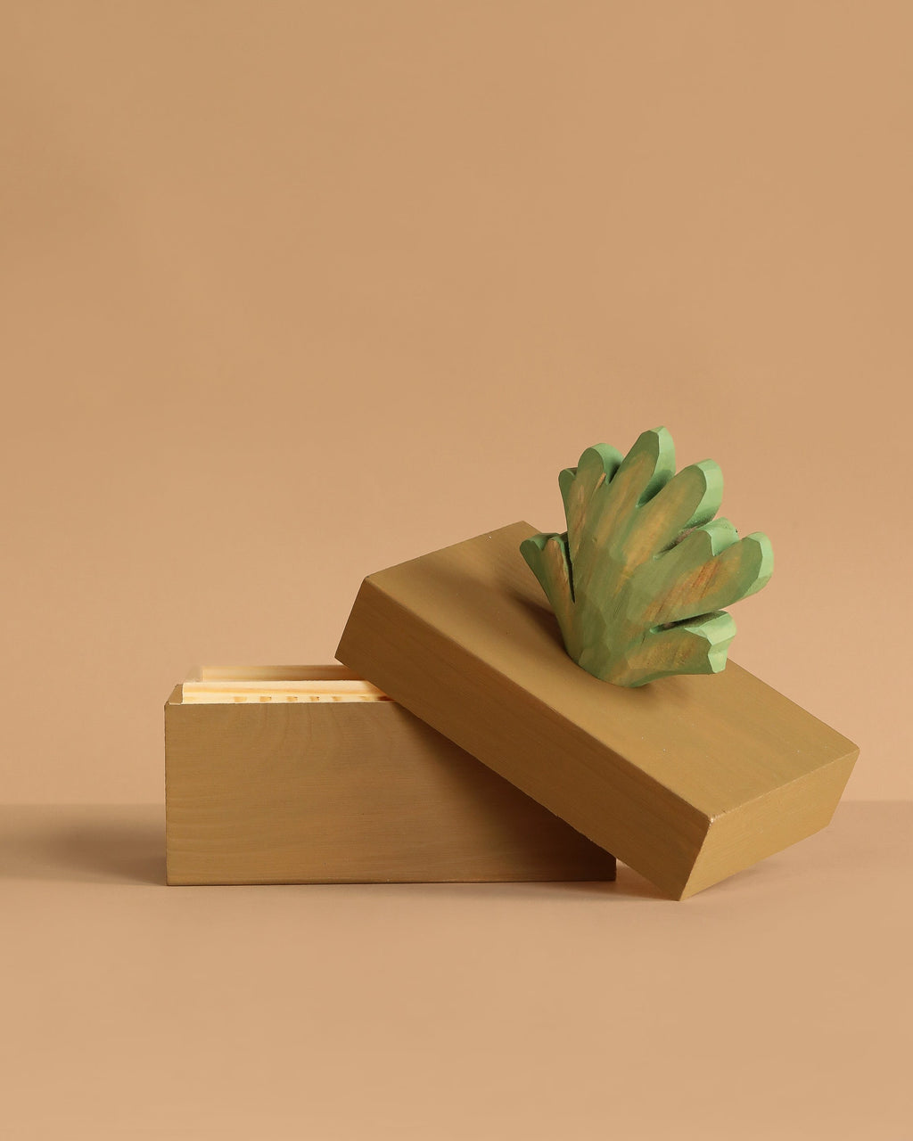 Ferm Living Hand Carved Wooden Harbour Box - Coral