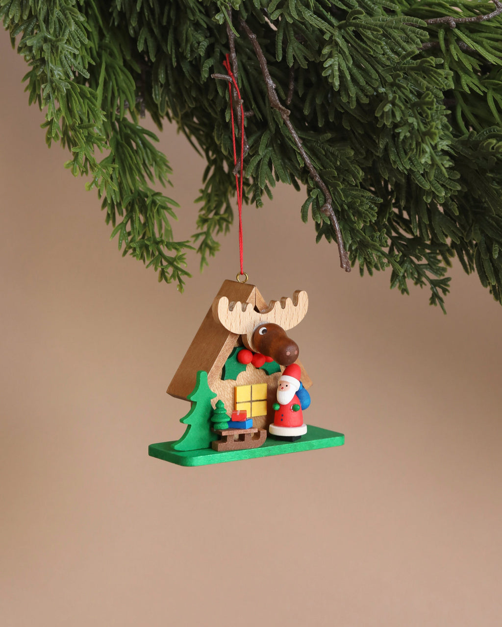 Christian Ulbricht Ornament - Santa with Elk House