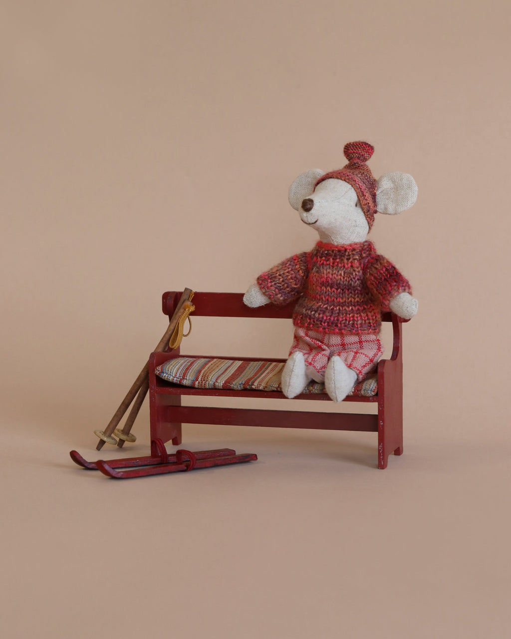Maileg Mouse Bench - Red
