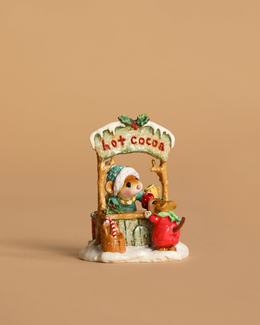 Wee Forest Folk Tiny Collectible - Hot Cocoa Comin' Up! (Not a Toy)