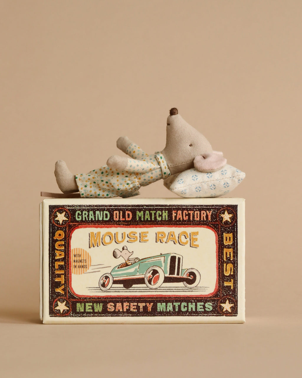 Maileg Little Brother, Mouse In Matchbox