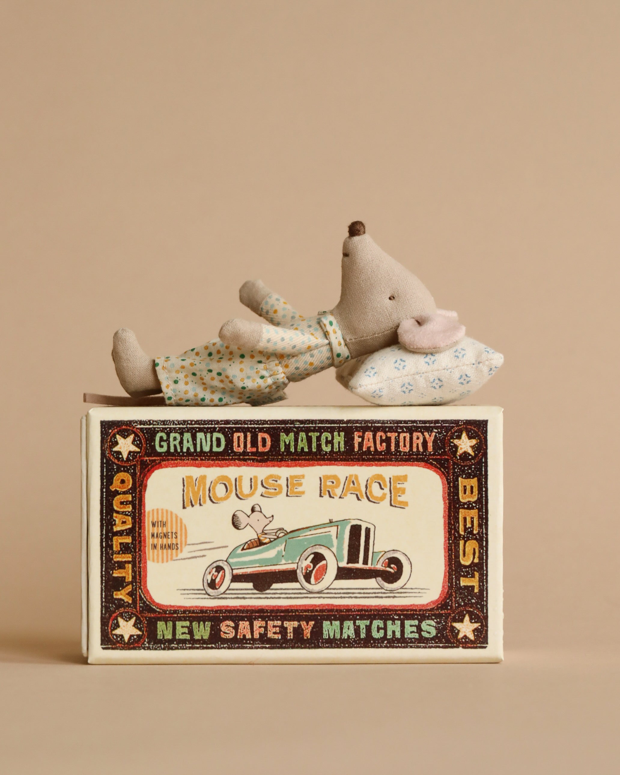 Maileg Little Brother, Mouse In Matchbox