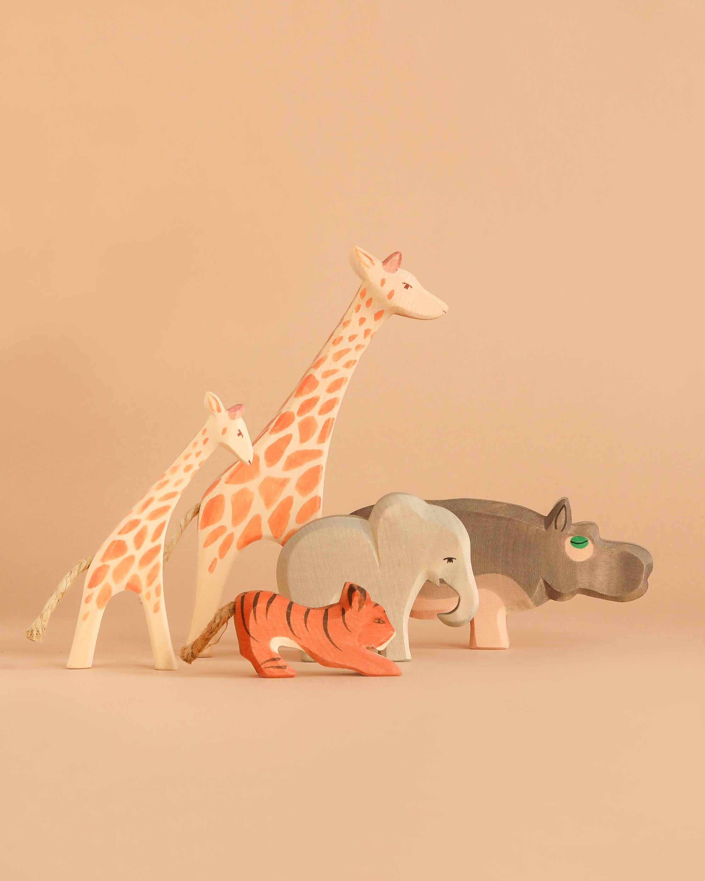 Ostheimer Handmade Wooden Safari Animals Set