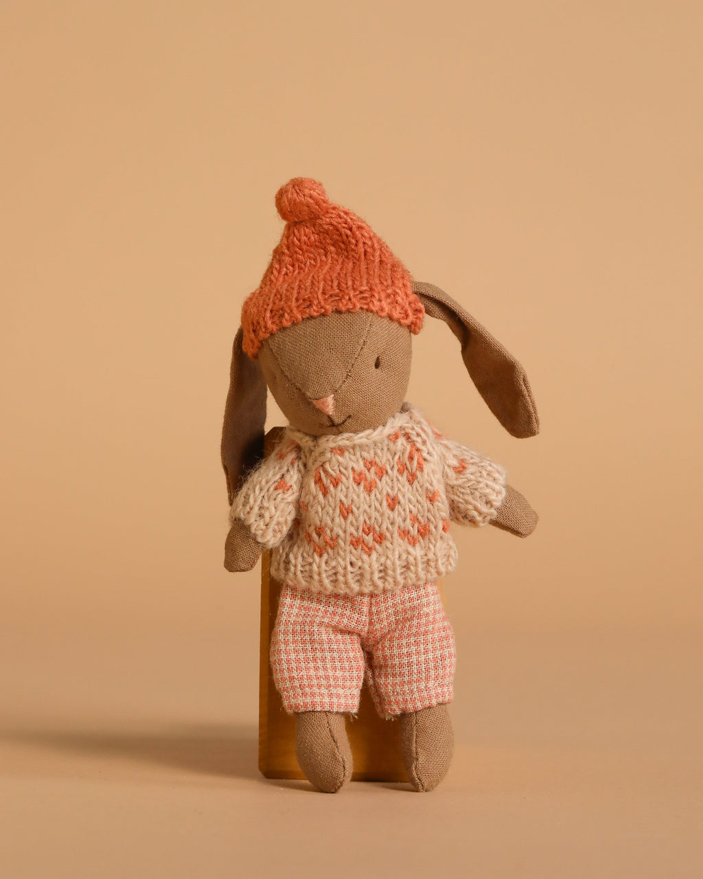 Maileg Winter Bunny, Micro - Brown - Rose