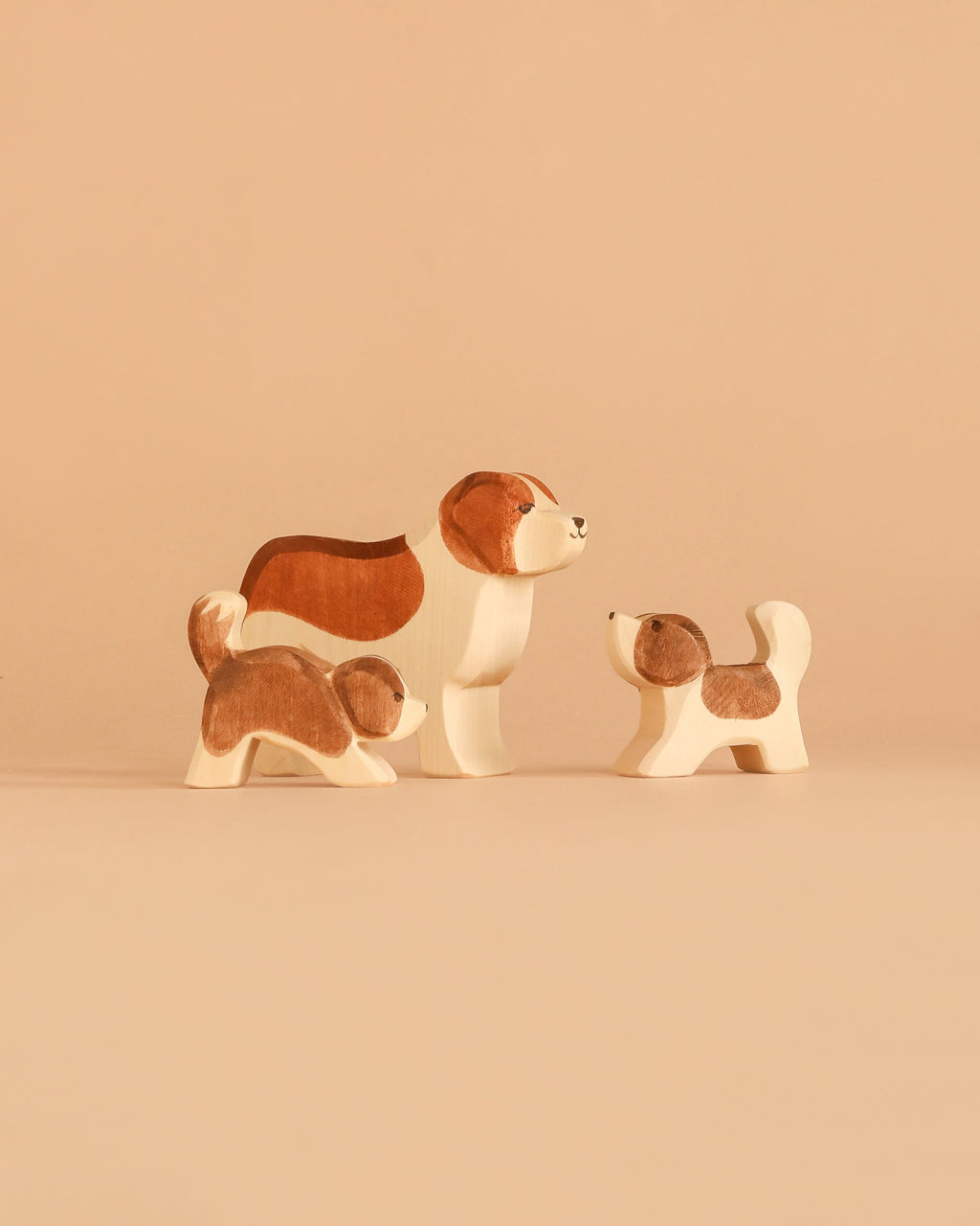 Ostheimer Handmade Wooden Dog Family Set