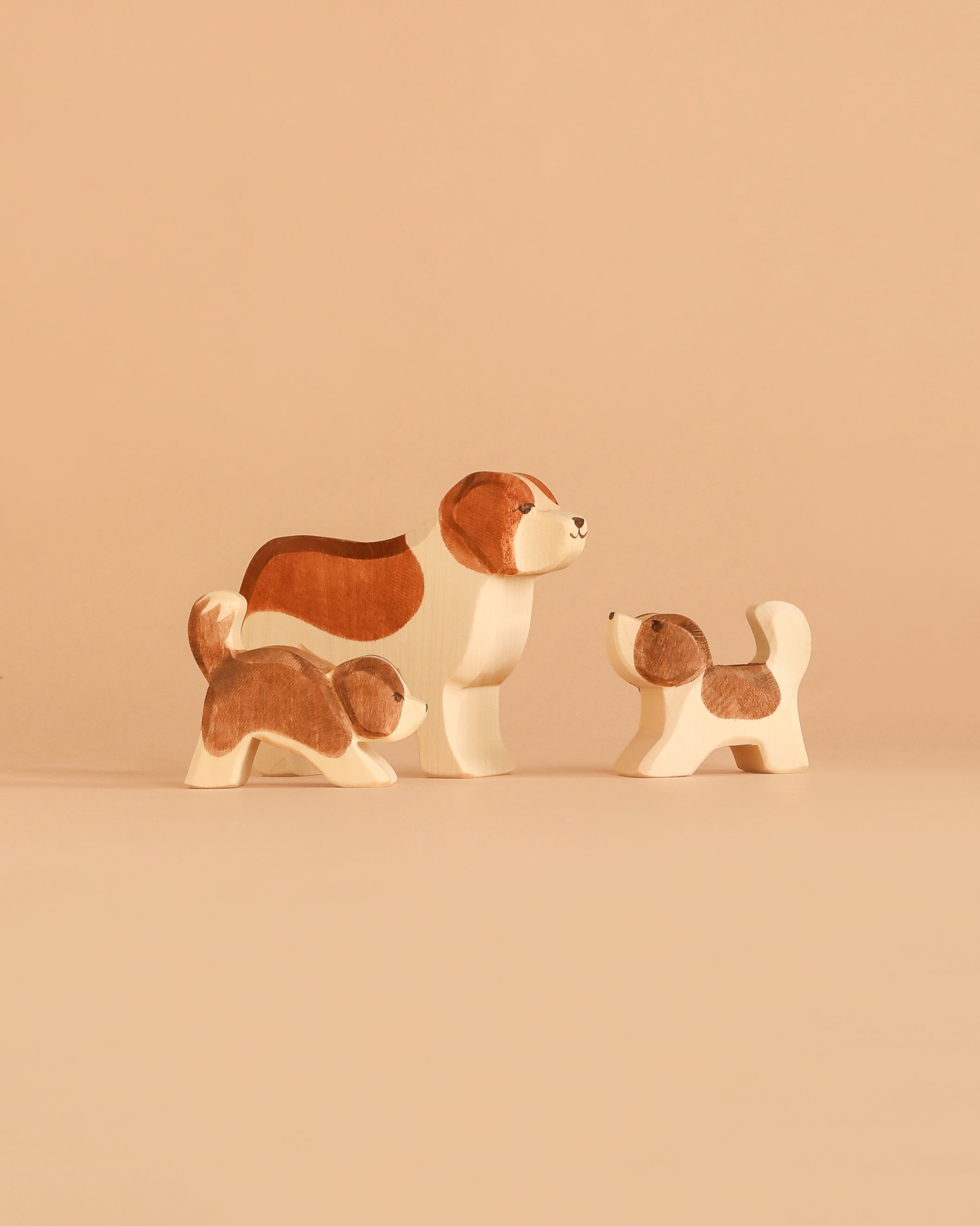 Ostheimer Handmade Wooden Dog Family Set