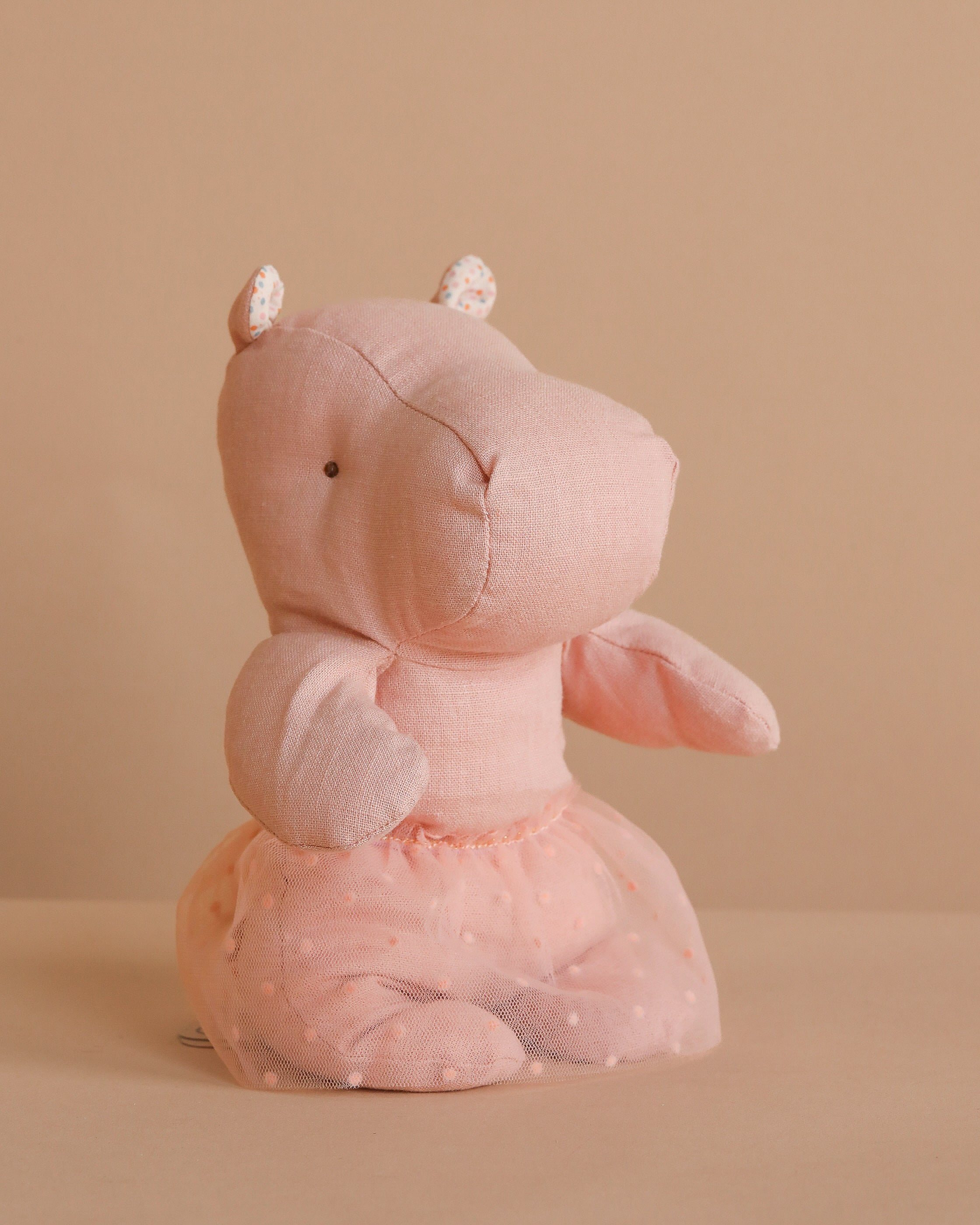 Maileg Hippo With Skirt, Small - Soft Rose