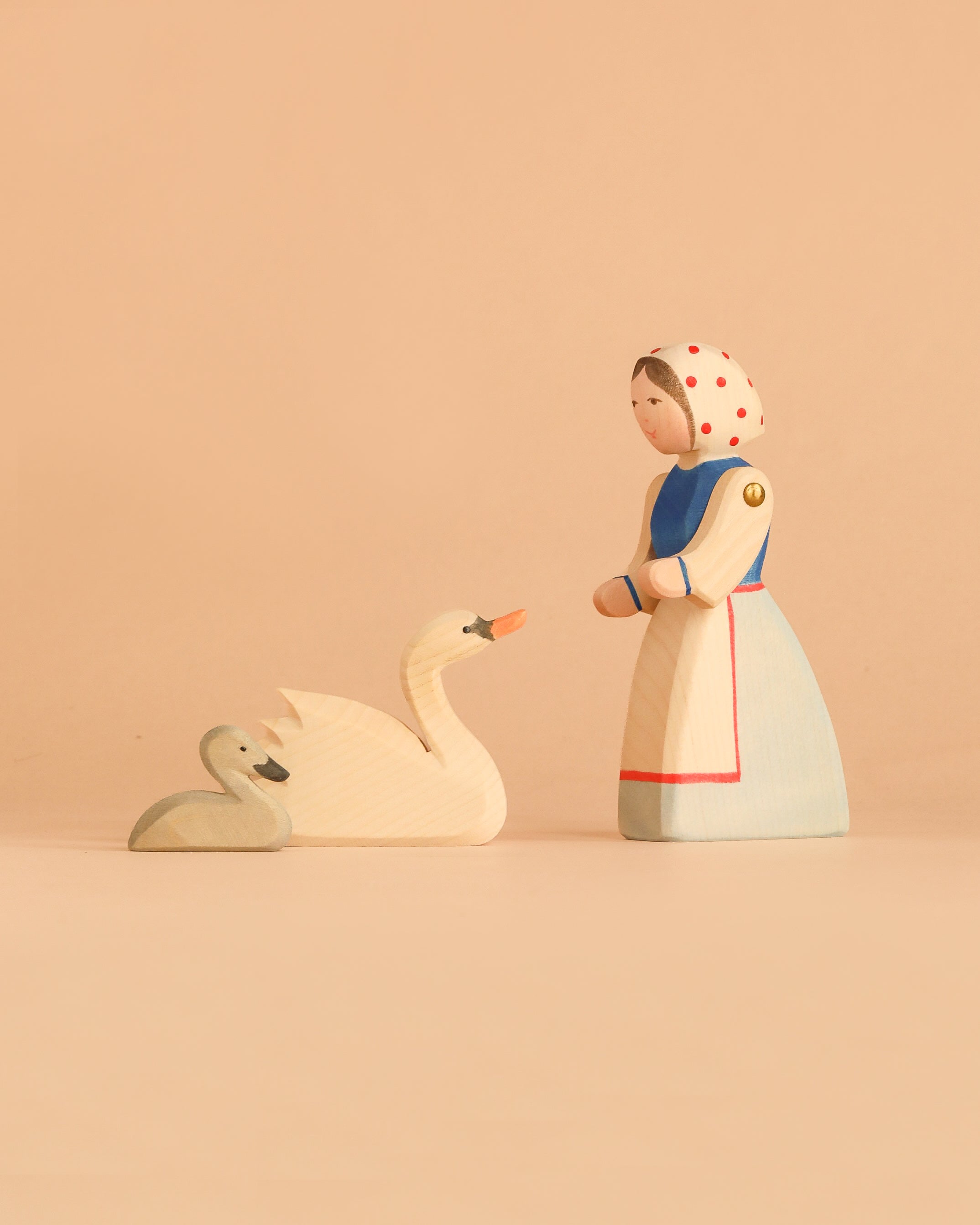 Ostheimer Handmade Wooden Swan Girl Set