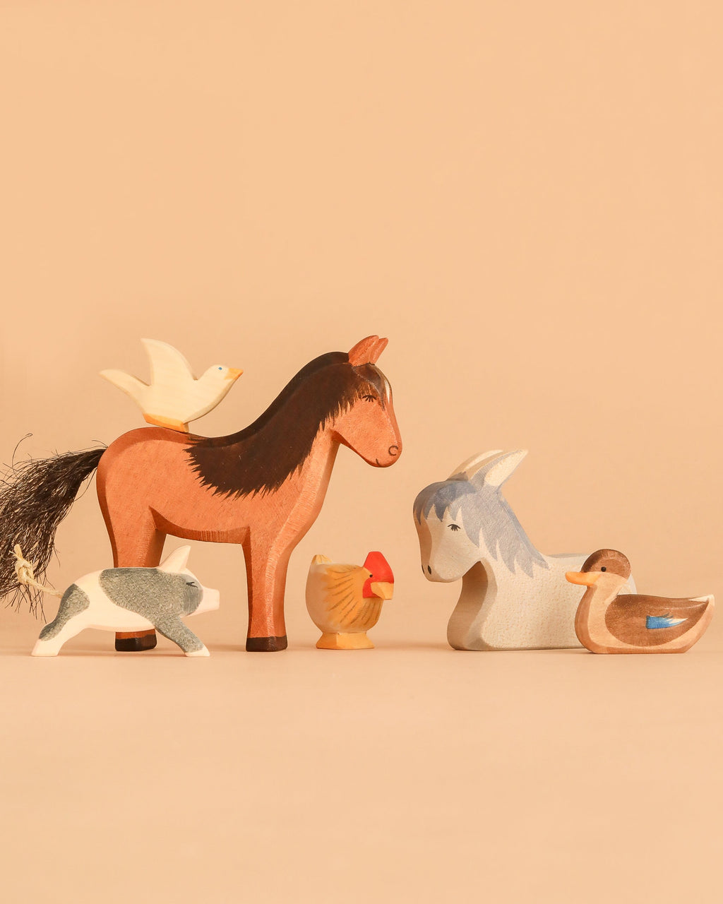 Ostheimer Handmade Wooden Farm Animals Set