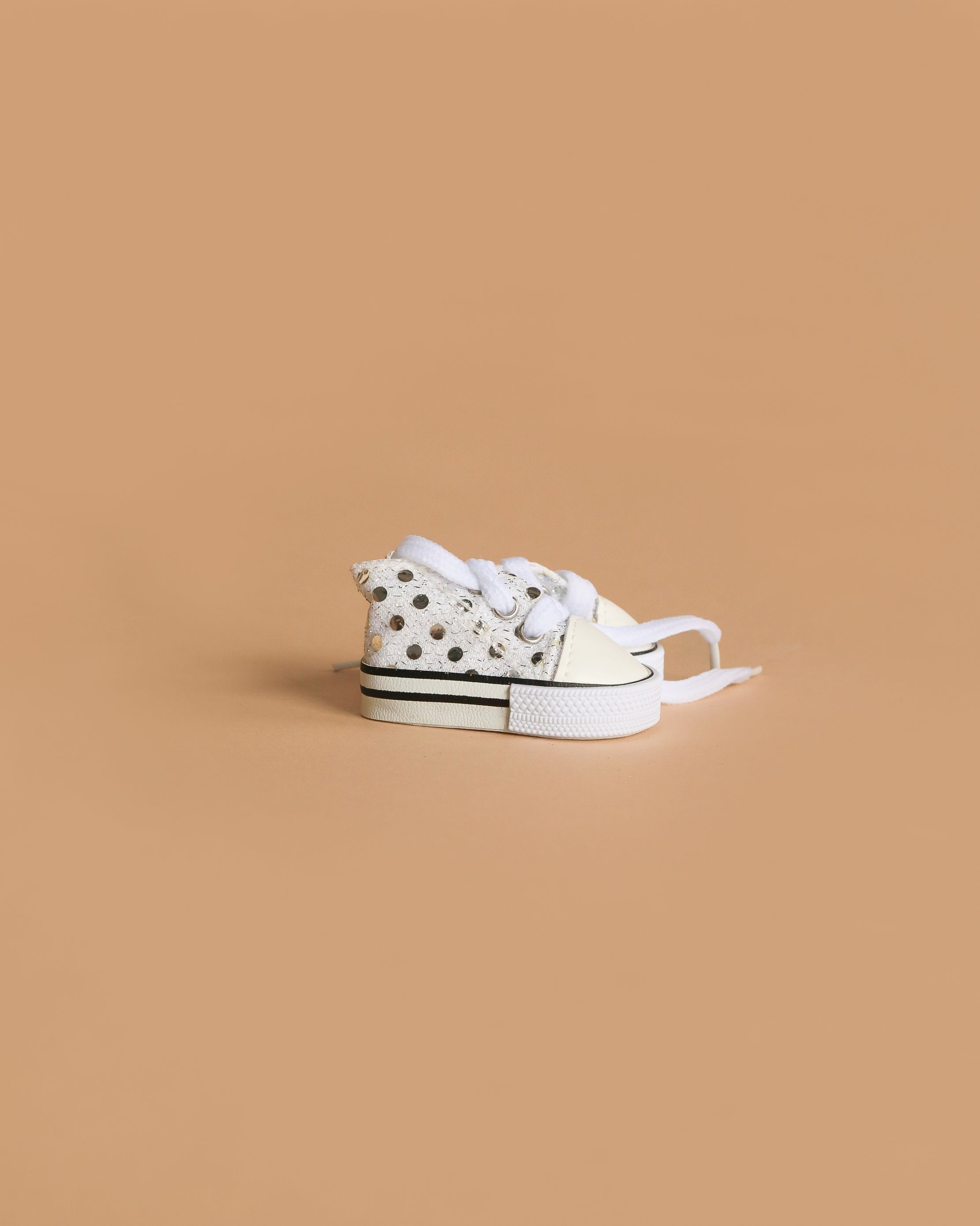 Minikane Doll Clothing | Converse Style White Sequin Sneakers