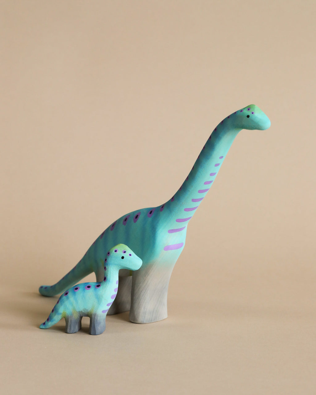 Bumbu Handmade Wooden Brontosaurus Dinosaur Set