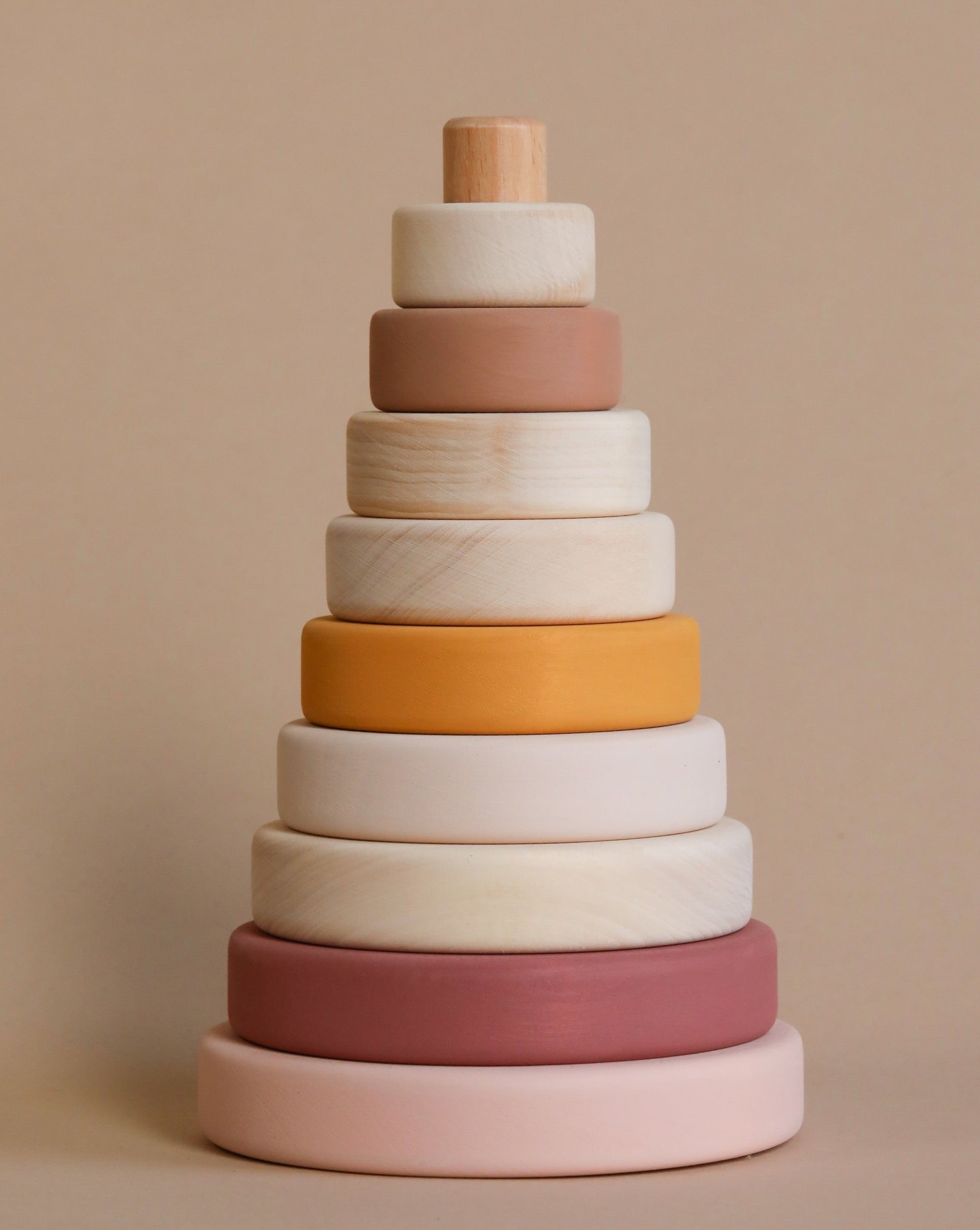 Sabo Concept Wooden Pyramid Stacker - Pink