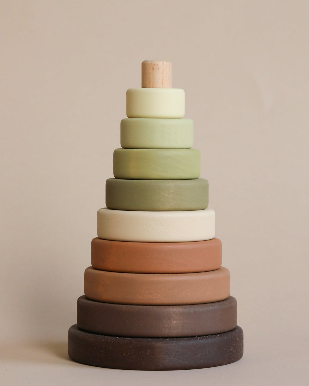 Sabo Concept Wooden Pyramid Stacker - Olive