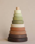 Sabo Concept Wooden Pyramid Stacker - Olive