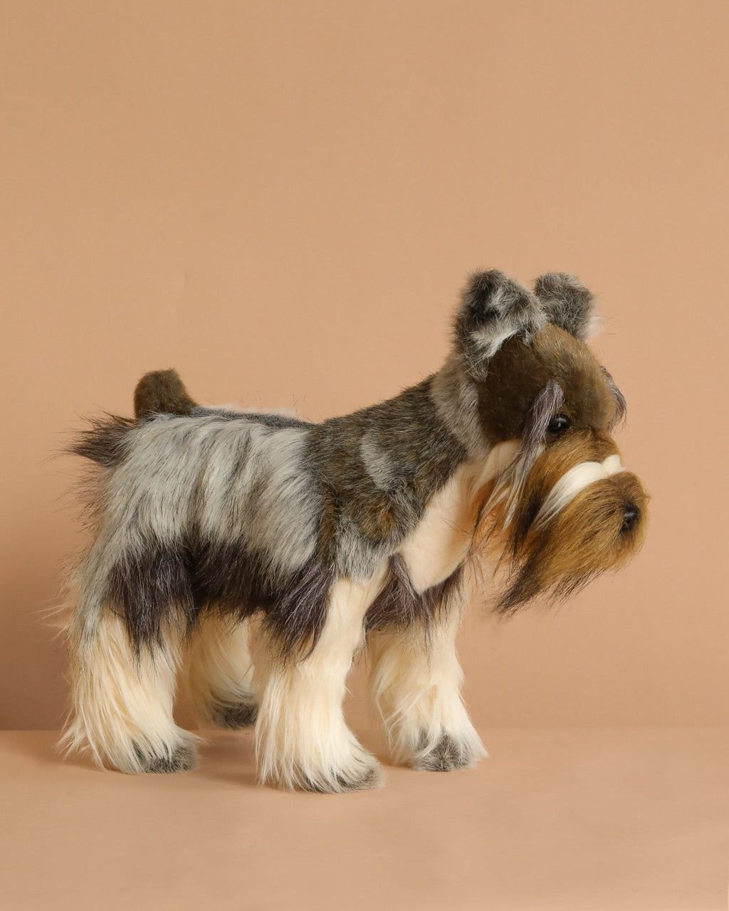 Miniature Gray Schnauzer Dog Stuffed Animal, 18"
