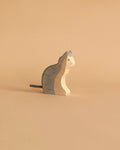 Holztiger Sitting Gray Cat
