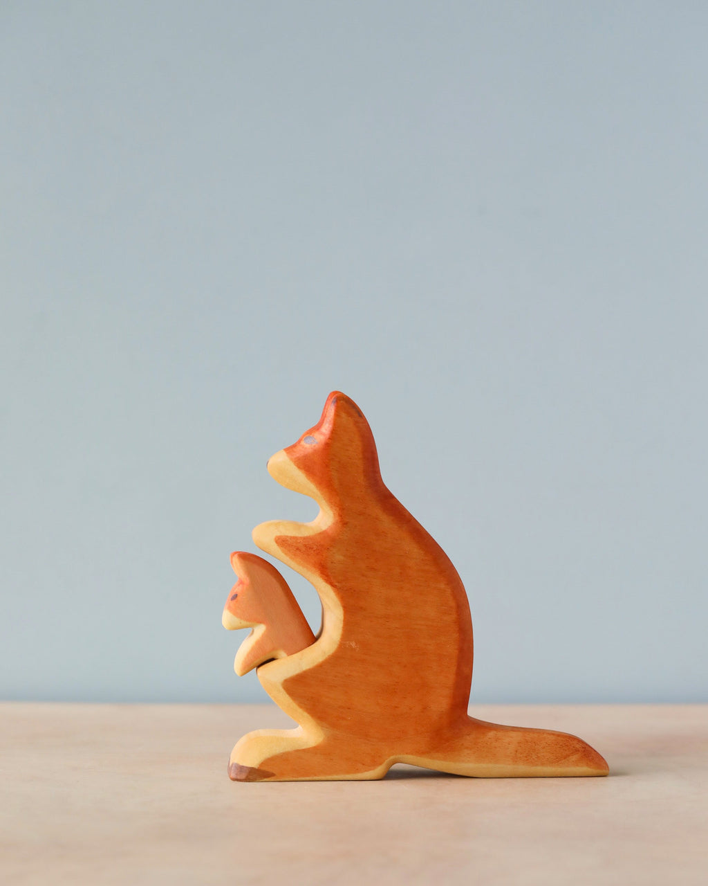 Handmade Holzwald Kangaroo With Baby