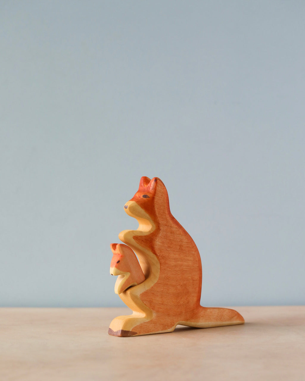 Handmade Holzwald Kangaroo With Baby