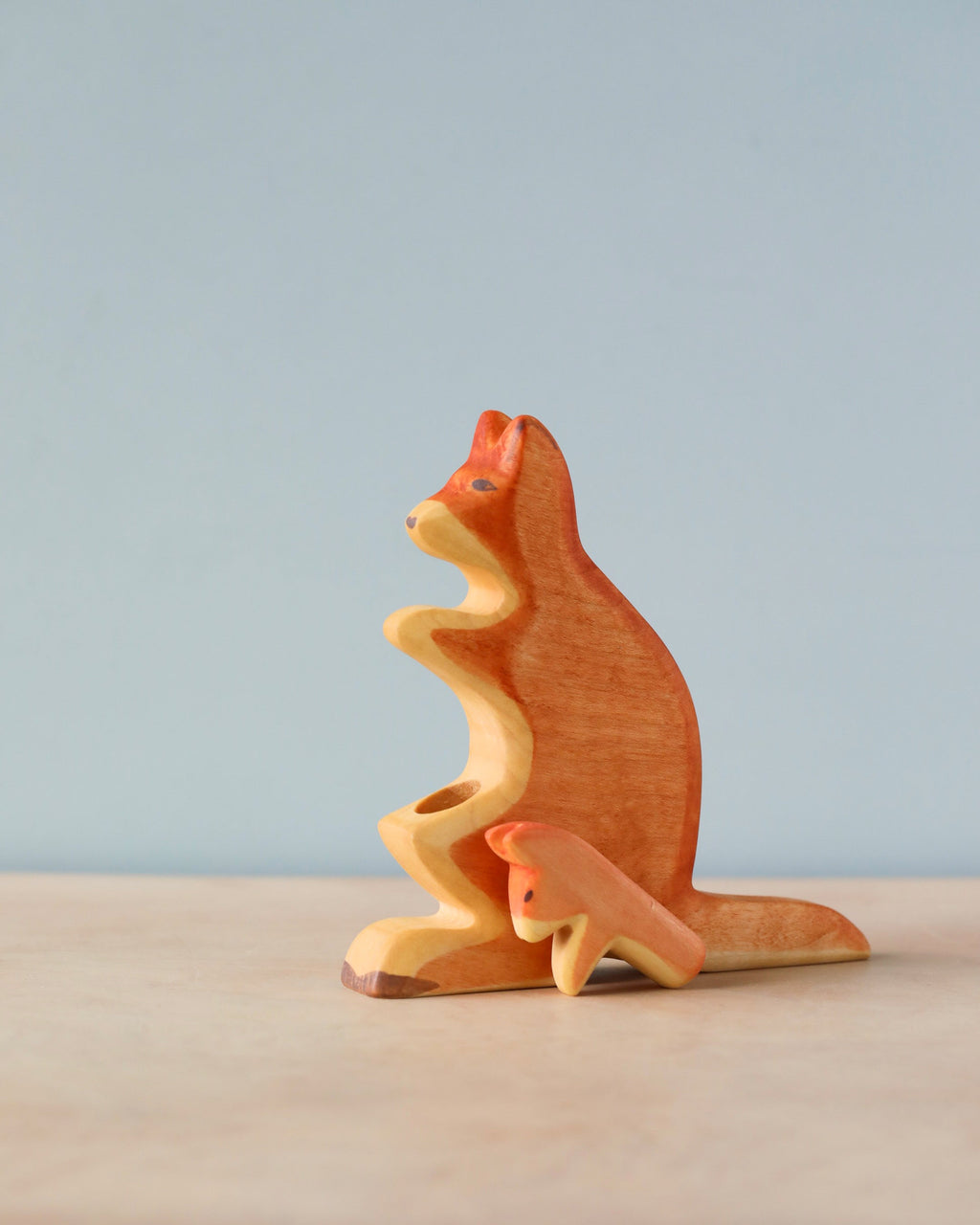 Handmade Holzwald Kangaroo With Baby