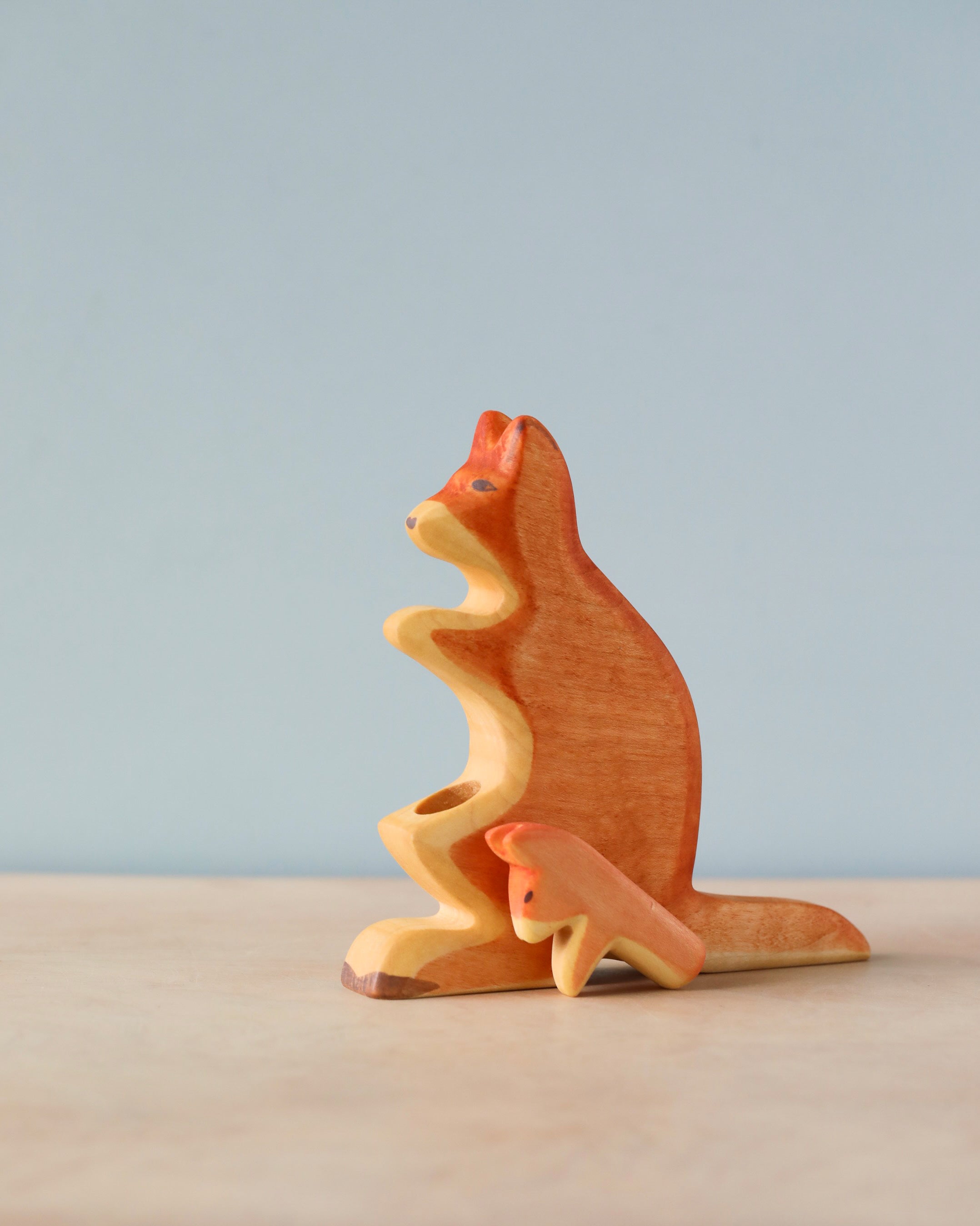Handmade Holzwald Kangaroo With Baby