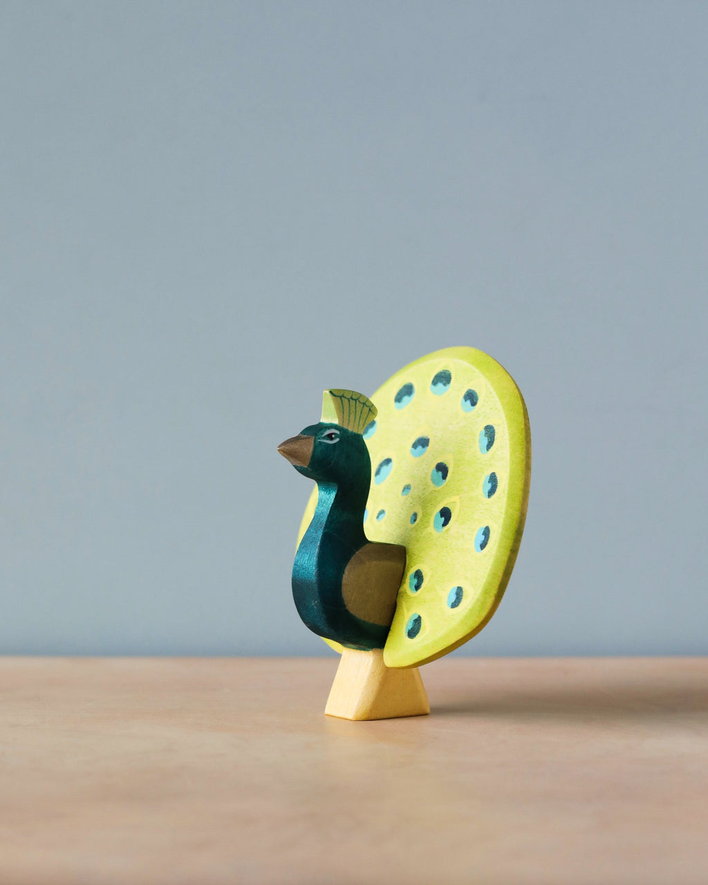 Handmade Holzwald Bird - Peacock, Open