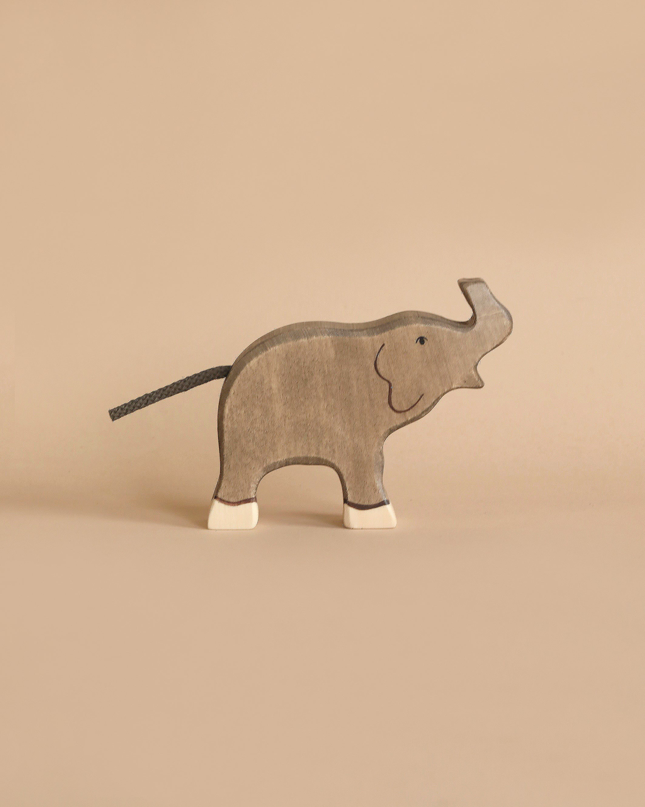 Holztiger Small Elephant, Trunk Raised