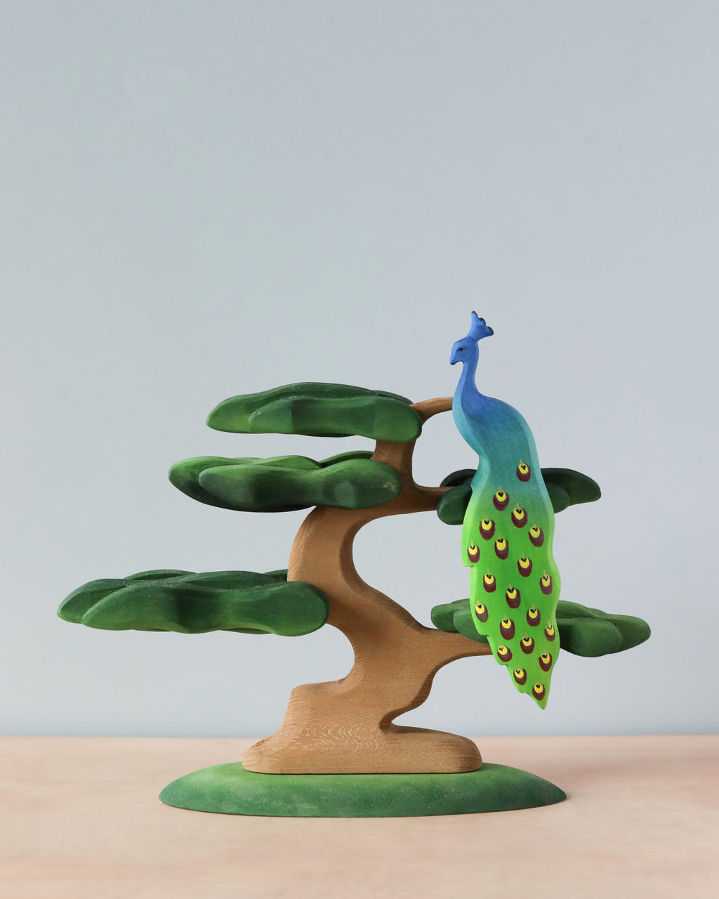 Bumbu Handmade Wooden Peacock On A tree