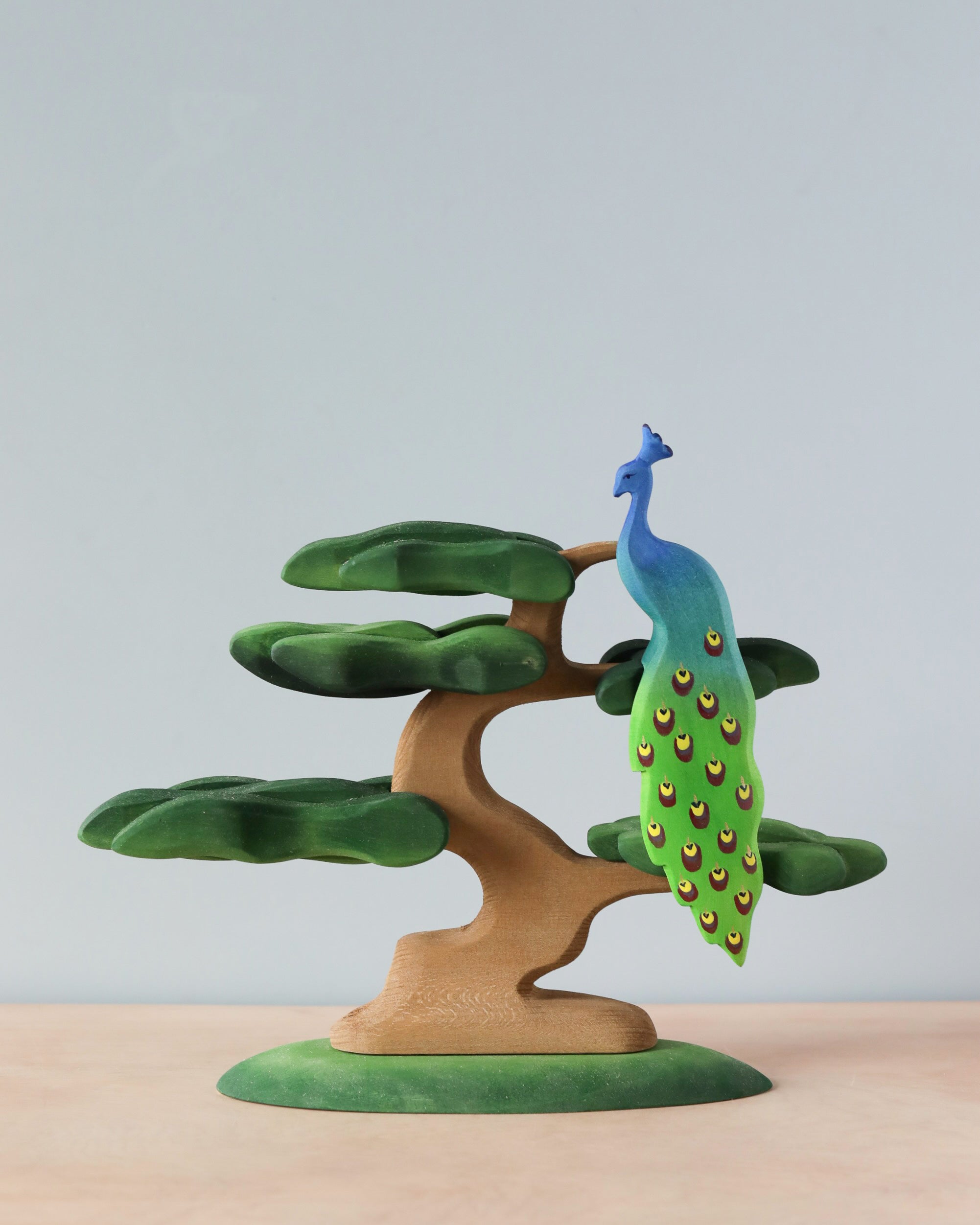 Bumbu Handmade Wooden Peacock On A tree