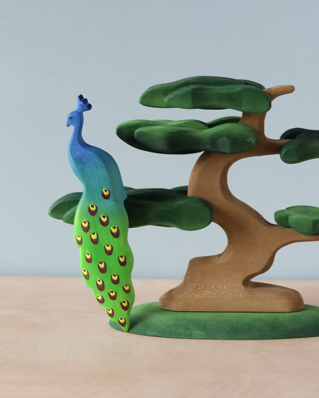 Bumbu Handmade Wooden Peacock On A tree