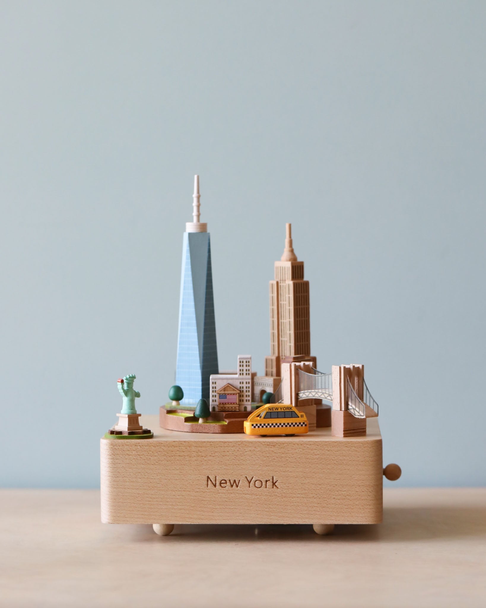 Wooden New York Music Box (restocks in September)
