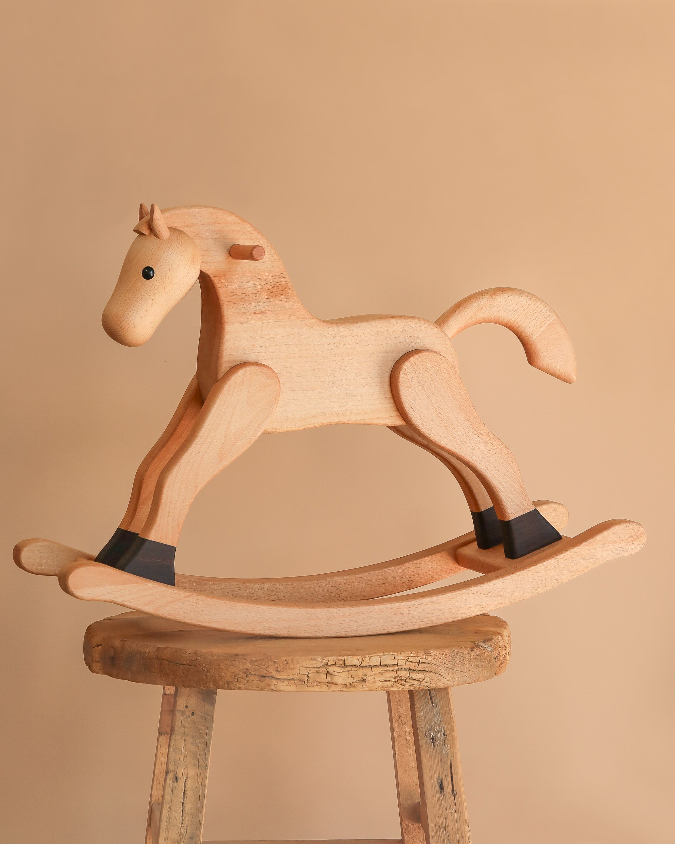 Spring Copenhagen Wooden Rocking Horse - Final Sale
