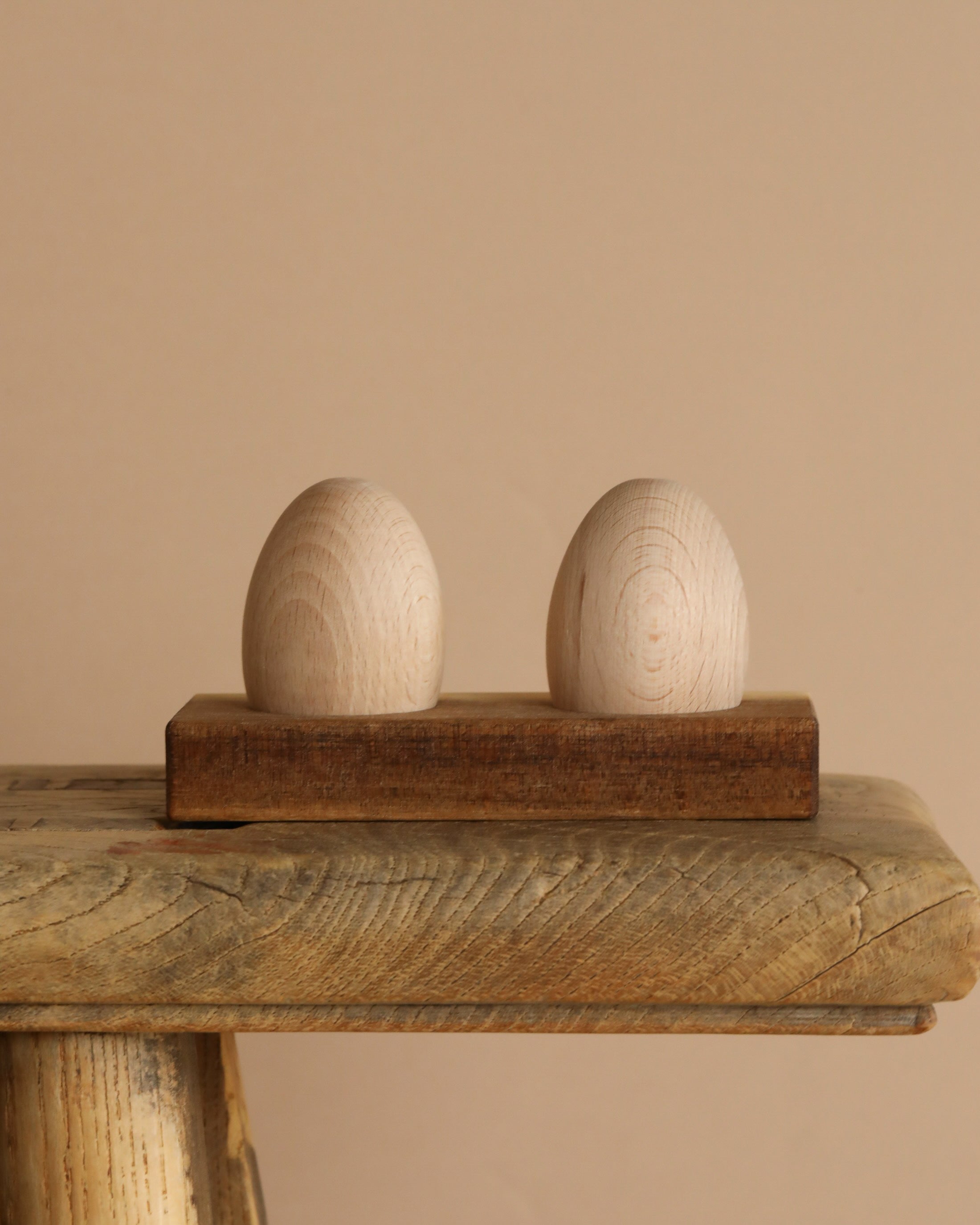 Wooden Egg Shakers with Stand