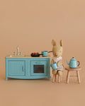 Maileg Blue Kitchen with Rabbit Set