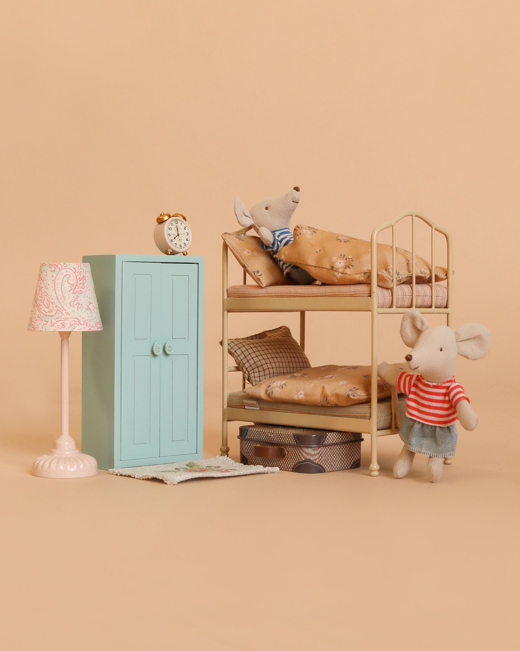 Maileg LouiMax and Stella Bunk Bed Bedroom Set
