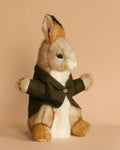 Bunny Puppet With Green Jacket