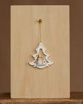 Christian Ulbricht Ornament - White Tree with Snowman
