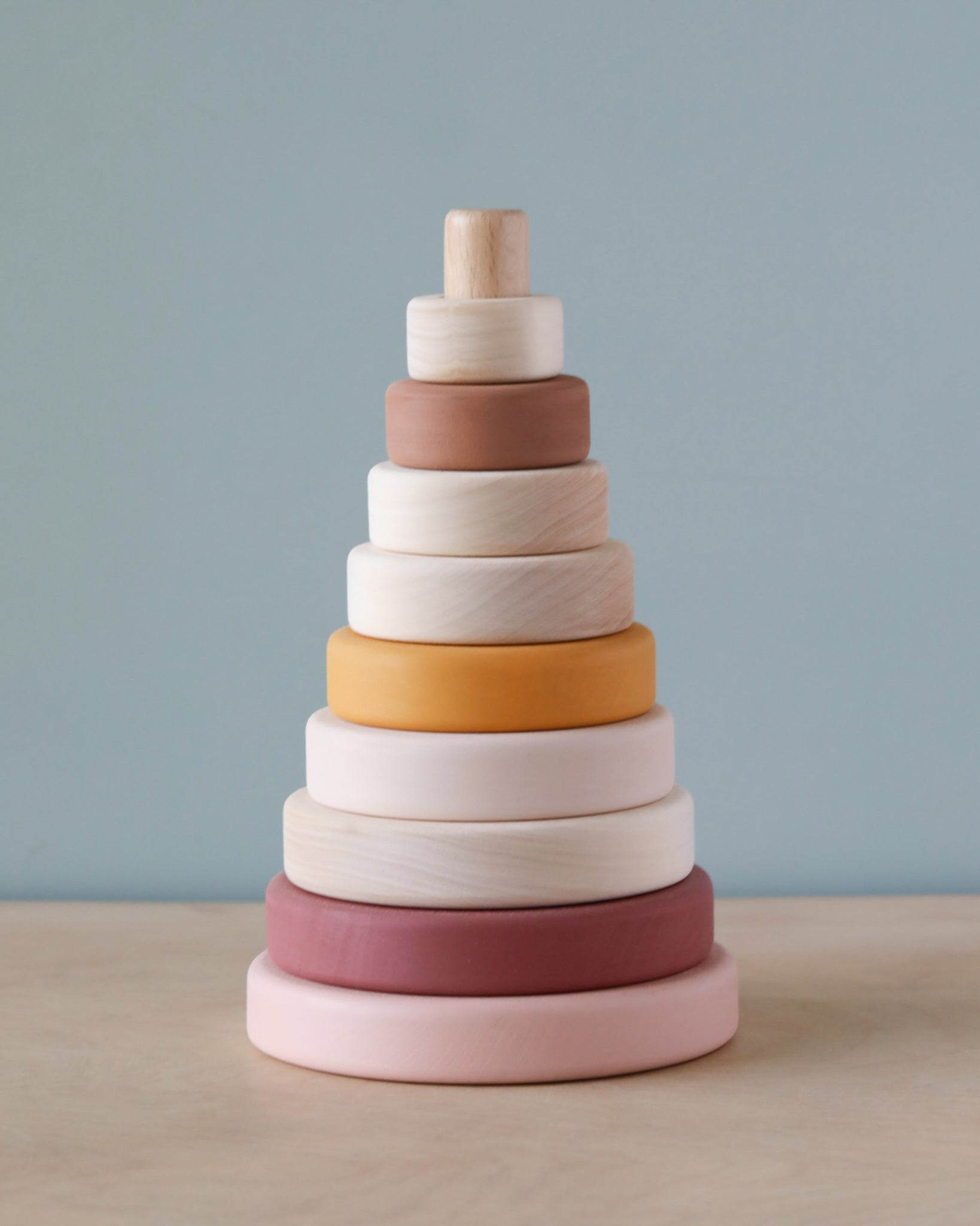 Sabo Concept Wooden Pyramid Stacker - Pink