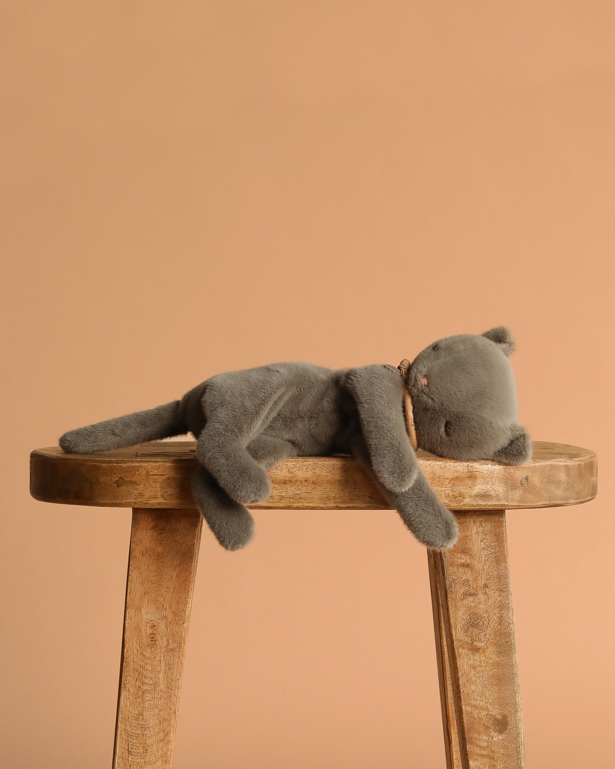 Maileg Sleeping Kitten Plush, Medium - Grey