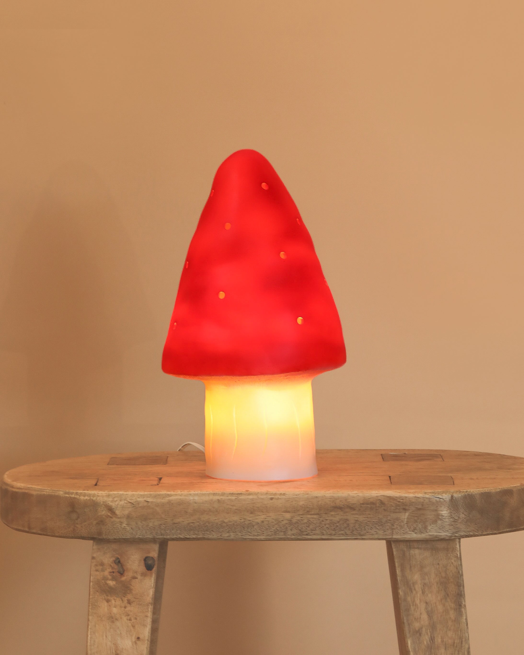 Small Red Mushroom Lamp