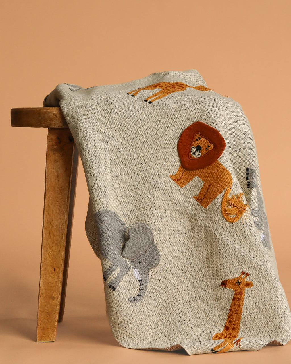 Organic Cotton Knit Baby Blanket - Jungle