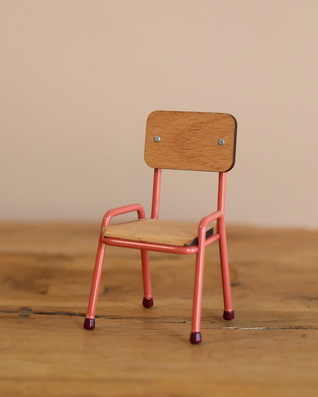 Maileg Mouse Size School Chair - Coral