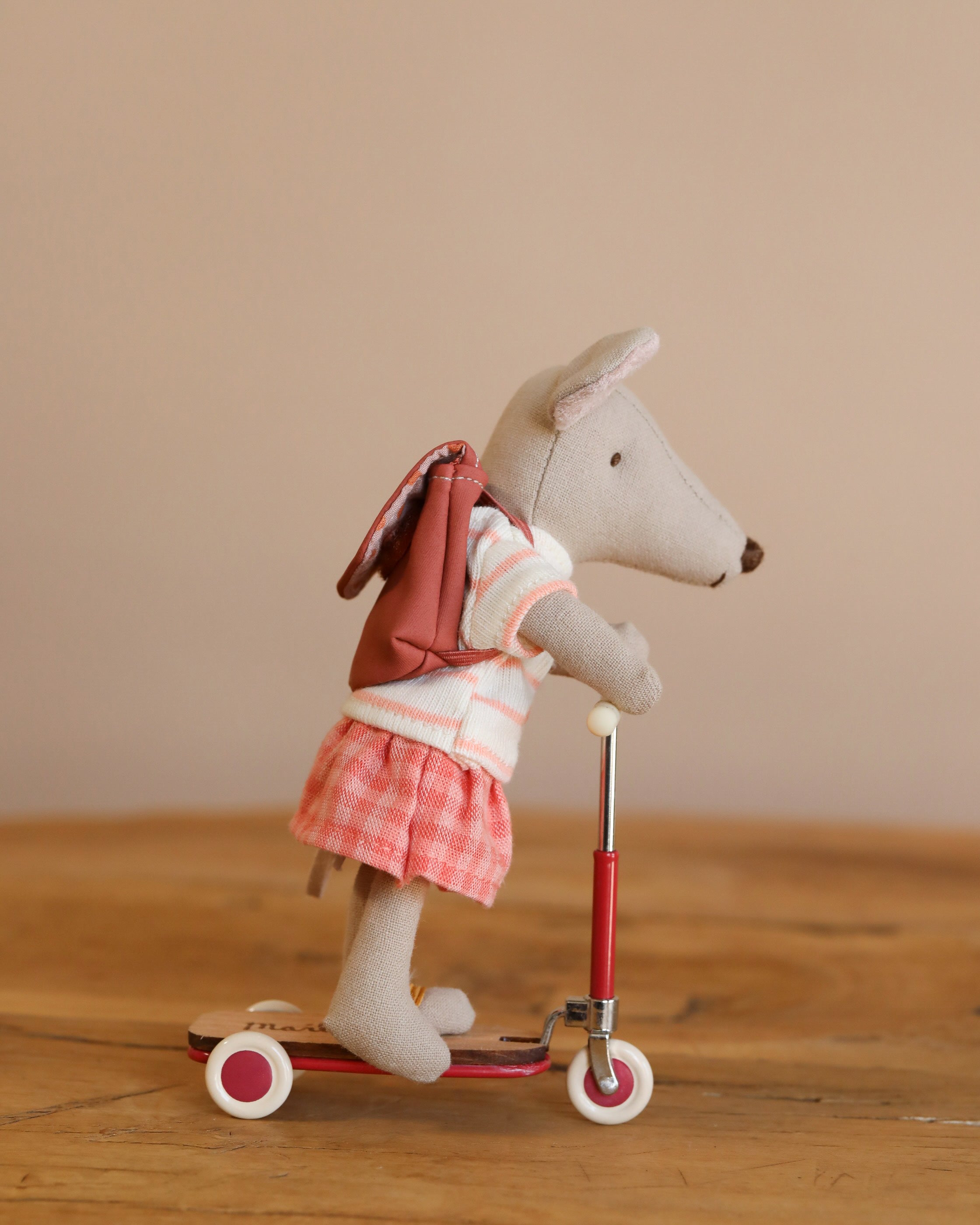 Maileg Mouse Size Scooter / Kickboard - Red
