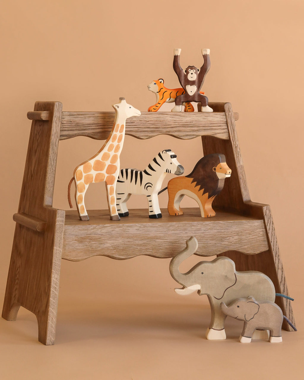 Holztiger Handmade Wooden Safari Animals Set