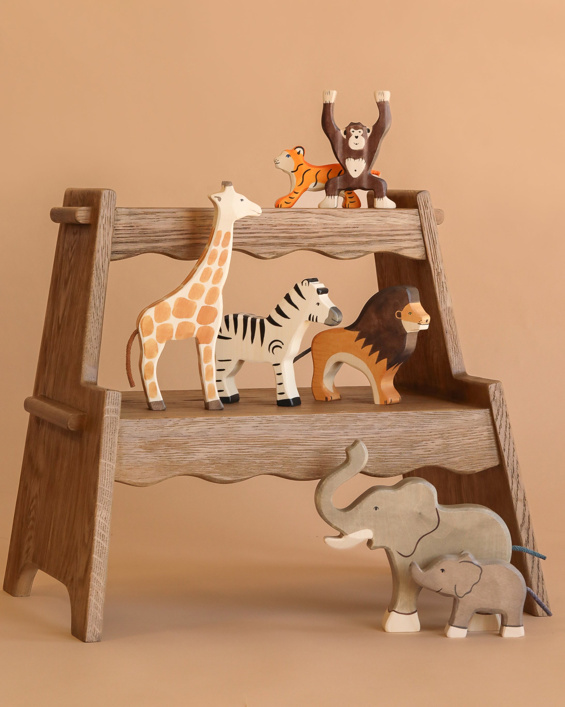 Holztiger Handmade Wooden Safari Animals Set